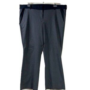 Lane Bryant grey dress slacks pants with black pocket and waist detail. 22 24